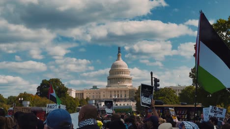 Protestors-on-Capitol-Hill-in-Washington,-D