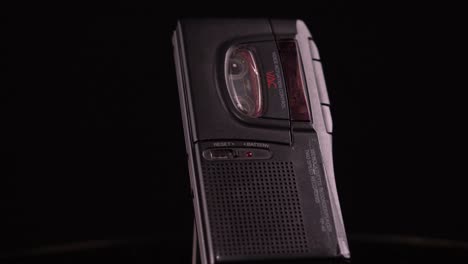 Dictaphone-Recorder-With-Micro-Cassette-Tape-Close-Up