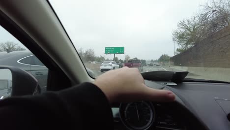 Driving-down-freeway-driver-POV