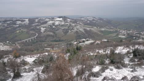 Vista-Del-Pueblo-Circundante,-Edificios-Y-Casas-De-Guardiagrele,-Abruzos,-Italia