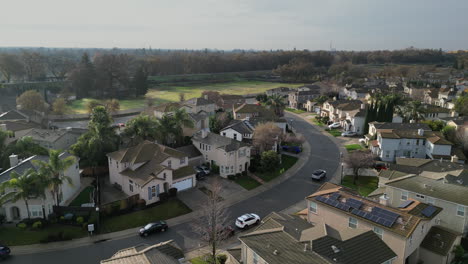 Aerial-Drone-Footage-Of-Suburbs-In-California