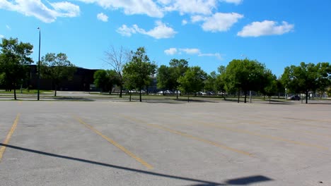 Quiet-maples-parking-lot-on-a-Saturday-afternoon