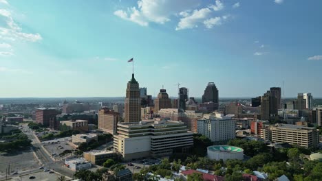 Texas-Stadtbild,-Weitläufige-Stadtlandschaft-Mit-Wolkenkratzern-Und-Vielem-Mehr
