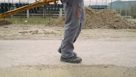 Male-Worker-operate-hand-Road-Roller-Compactor-Flattening-Gravel-tarmac-soil