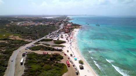 Luftaufnahme-Von-Malmok-Beach,-Aruba