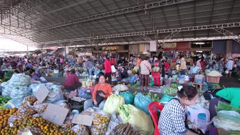 Un-Vasto-Y-Bullicioso-Mercado-Público-Al-Aire-Libre-Donde-Los-Individuos-Exhiben-Sus-Productos,-Muchos-De-Ellos-Sentados-En-El-Suelo