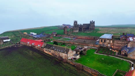 Whitby-Abby-now-derelict-and-formally-a-Benedictine-abbey-and-is-situated-overlooking-the-sea-on-the-East-coast-of-England