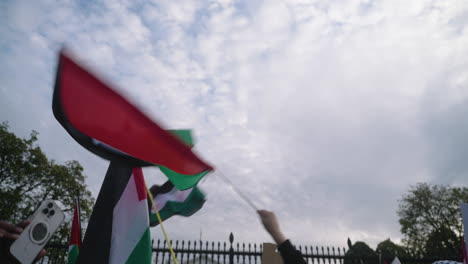 Banderas-Palestinas-Ondeando-Frente-A-La-Casa-Blanca.