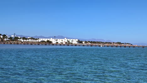 Sailing-on-calm-Red-Sea-coastline-Northern-Africa-Egypt-clear-blue-sky