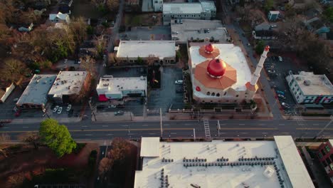 Mezquita-Al-farooq-En-El-Centro-De-Atlanta,-Georgia,-Estados-Unidos_disparo-Con-Drones