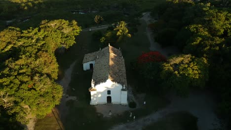 Aerial-footage-of-Quadrado's-Church-in-Trancoso
