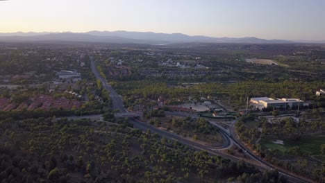 Aerial-view-of-Pozuelo-de-Alarcón-and-Aravaca-with-Sierra-de-Guadarrama-backdrop