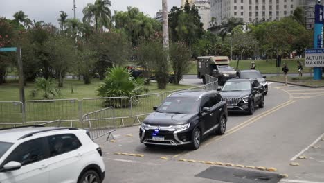 Police-escorting-vehicle-convoy-during-G20-membership-conference-events