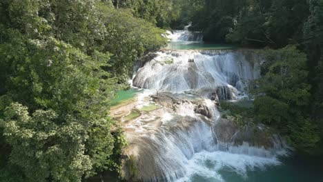 Cascadas-Roberto-Barrios-waterfalls-in-Mexico,-popular-tourist-destination