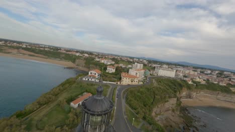 Biarritz-Lighthouse-and-surrounding-landscape,-France