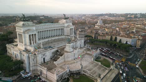 Altare-Della-Patria,-Altar-De-La-Patria---Vista-Aérea-Fija