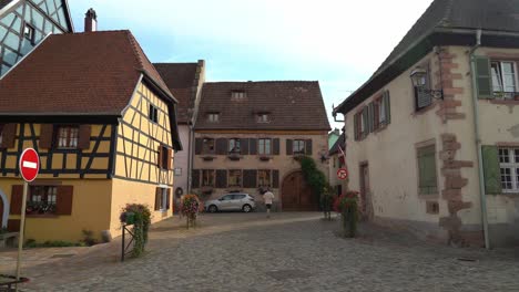 Half-Timbered-Houses-in-Bergheim-Village-is-Painted-with-Beautiful-Colours-While-Streets-Are-Made-of-Cobble-Stones
