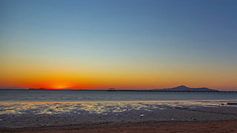 Colorful-timelapse-of-sunrise-over-the-red-sea-in-Egypt-on-a-clear-day-in-Sharm-El-Sheikh