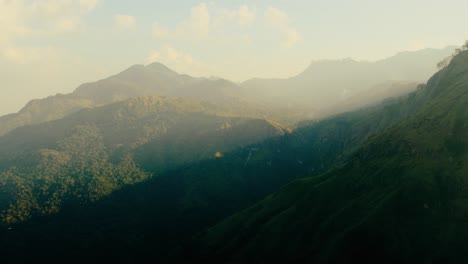 Scenic-lush-landscape-around-Little-Adam's-Peak,-Ella,-Sri-Lanka