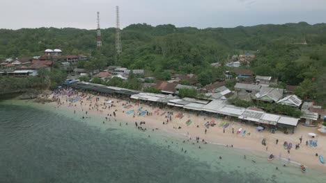 Aerial-view-of-Sadranan-Beach,-Yogyakarta,-Indonesia