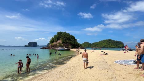 Tourists-on-the-beach-relaxing-in-luxurious-landscape-nature-Krabi-Thailand-island