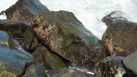 Powerful-ocean-waves-splashing-over-rocky-coastline