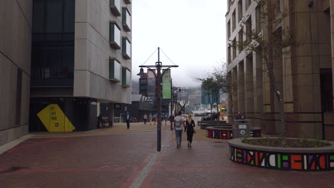 Menschen-Gehen-Im-Zentrum-Von-Kapstadt,-Südafrika