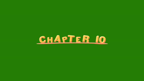 Capítulo-10-Efecto-Emergente-De-Animación-De-Texto-Amarillo-Dorado-Tambaleante-En-Una-Pantalla-Verde---Clave-De-Croma