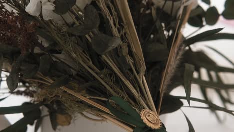 Scenic-close-up-shot-of-beautiful-wedding-bouquet