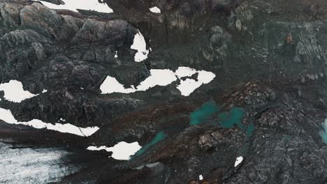 Maginificent-Landscape-Of-Vinciguerra-Glacier-From-Above-In-Ushuaia,-Tierra-del-Fuego,-Argentina