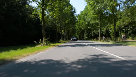 Impressive-capture-of-Mercedes-AMG-approach-on-wooded-road