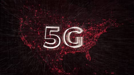 Gráfico-De-Movimiento-De-Tecnología-De-Red-Móvil-5g-Frente-Al-Mapa-Americano-Rojo