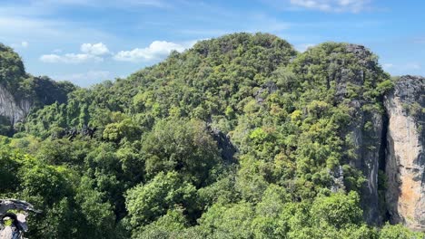 Isla-De-Piedra-Caliza-De-Hong-Sur-De-Tailandia-Naturaleza-Verde-Vegetación-Lugar-Exótico