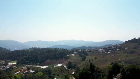 Aerial-drone-reveal-shot-over-famous-tourism-spot-in-Northern-Thailand