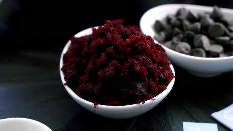 Slow-motion-circle-shot-of-red-beet-pulp-for-a-great-recipe-of-chocolate-beet-pulp-muffins