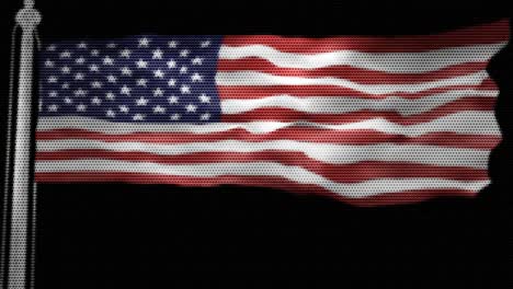 Animierter-Bewegter-Bewegungshintergrund,-Der-Die-Flagge-Der-Vereinigten-Staaten-Von-Amerika-Zeigt,-Die-Am-Himmel-Weht