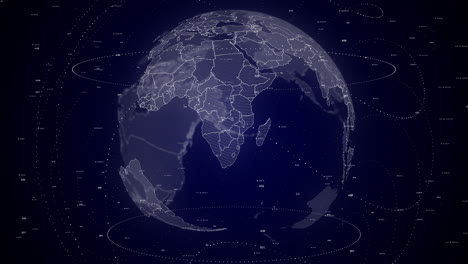 digital-globe-rotating,-zooming-in-on-Zimbabwe-country