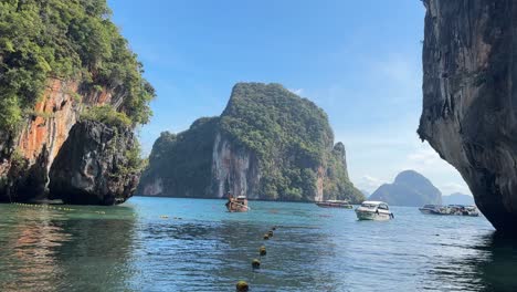 Tropical-paradise-holiday-view-relaxing-water-south-of-Thailand-Krabi-landscape