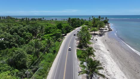 Küstenstraße-In-Porto-Seguro,-Bahia,-Brasilien