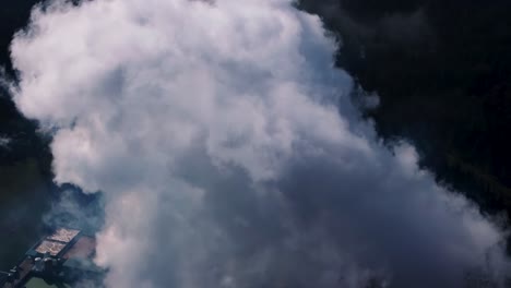 Thick-Smoke-From-An-Industrial-Chimney---Drone-Shot