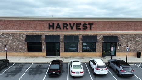 Aerial-establishing-shot-of-Harvest-restaurant