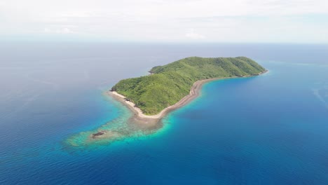 Abgelegene-Insel-In-Fidschi-Von-Einer-Drohne-Aus-Gesehen