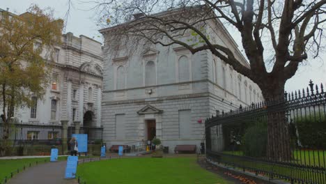 Entrance-to-the-National-Museum-of-Ireland,-Natural-History-in-Dublin,-Ireland