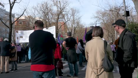 Ein-Demonstrant-Trägt-Eine-Palästinensische-Flagge,-Während-Er-An-Einem-Solidaritätsmarsch-Mit-Palästina-Teilnimmt