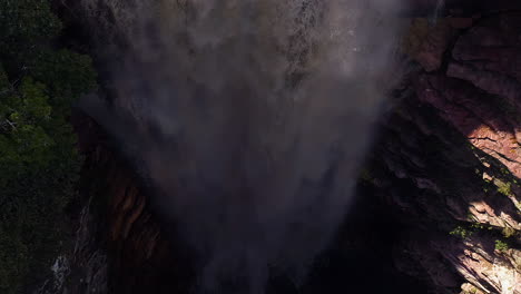 Aerial-view-of-a-waterfall,-Chapada-Diamantina,-Bahia,-Brazil