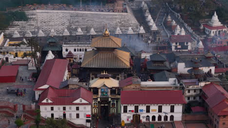 Drone-shot-of-Pashupati-Nath-Temple-at-Kathmandu-Nepal-popular-holy-Tourism-site-UNESCO-World-Heritage