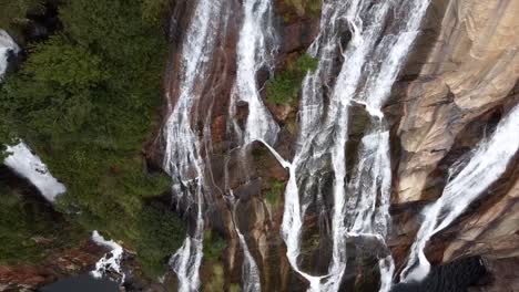 Rockbound-Cascade:-Aerial-Symphony-of-Nature's-Water-Ballet