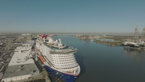 An-aerial-view-of-the-Carnival-Jubilee,-the-1,130-ft,-6,500-passenger-ship-christened-at-the-port-by-Gwen-Stefani,-is-the-first-new-ship-to-be-homeported-in-Galveston,-Texas