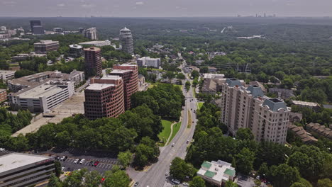 Atlanta-Georgia-Aerial-v990-panoramic-panning-view-drone-flyover-Vinings-Cumberland-capturing-the-cityscape-of-the-suburban-neighborhood-at-daytime---Shot-with-Mavic-3-Pro-Cine---August-2023