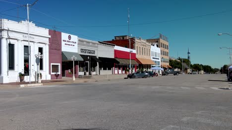 Centro-De-Sweetwater,-Texas,-Con-Vídeo-Estable-En-Un-Trípode.